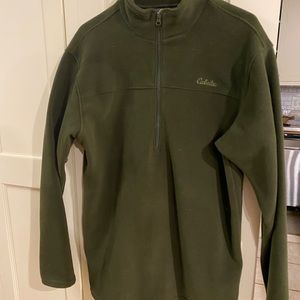 Cabelas’s 1/4 zip olive green fleece sz M